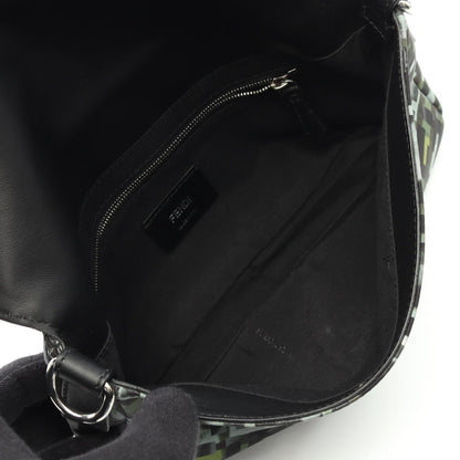 Fendi Mamma Baguette Zucca Nylon Leather Waist Bag