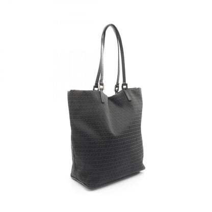 Fendi Zucchino Canvas Leather Tote Bag