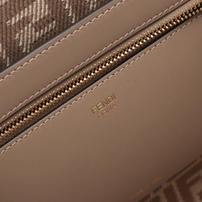 Fendi Peekaboo Leather Red Handbag Style 28