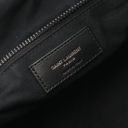 Saint Laurent Paris Nux Leather Fabric Boston Bag