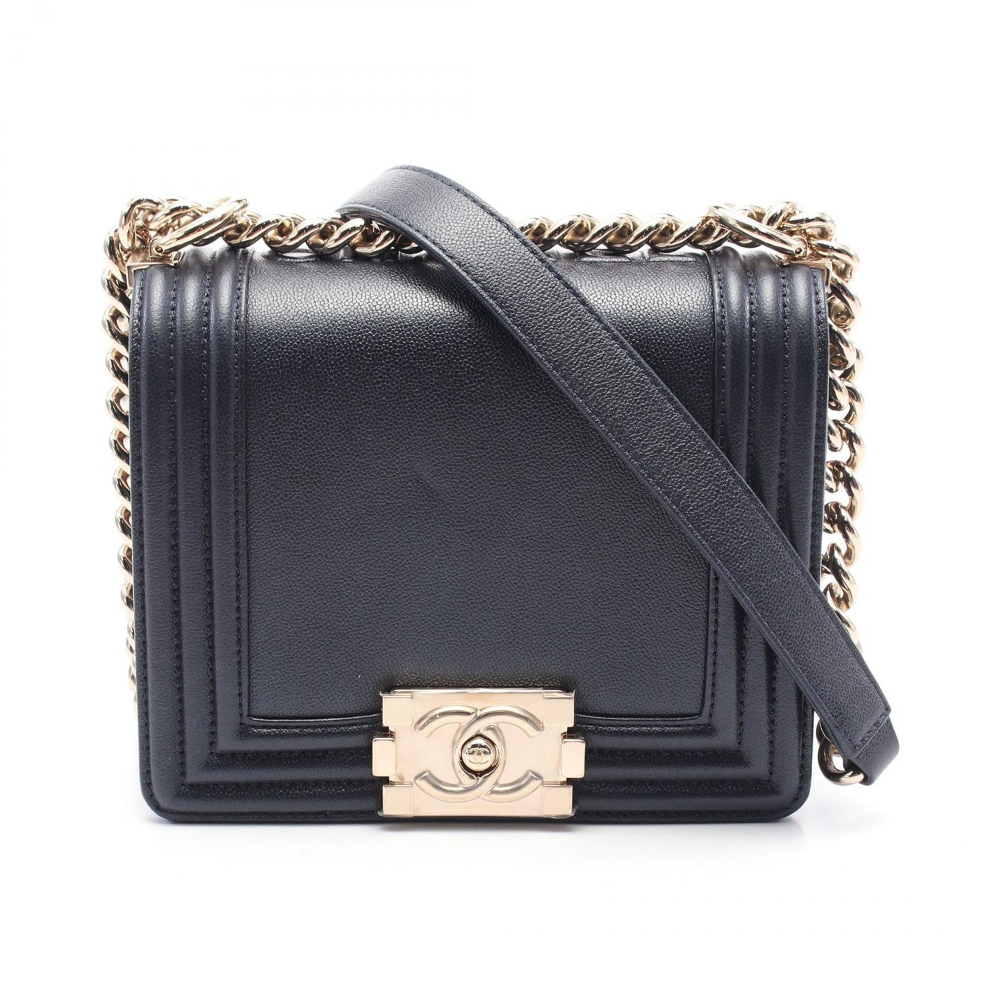 Chanel Boy Leather Shoulder Bag Style 12