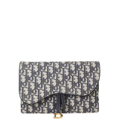 Dior Saddle Pouch Wallet on Chain Oblique