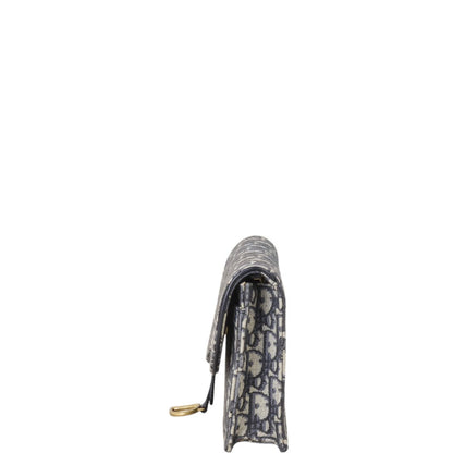 Dior Saddle Pouch Wallet on Chain Oblique