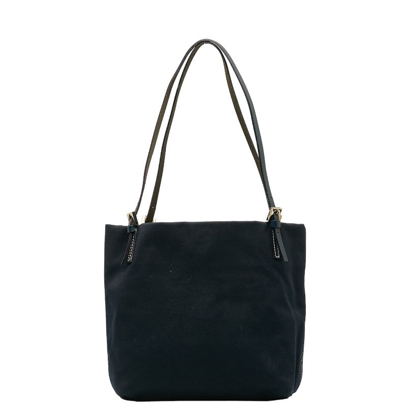 Fendi Logo Hardware Canvas Leather 2Way Bag