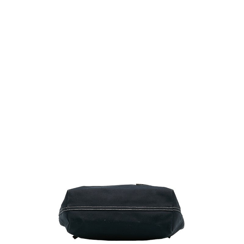 Fendi Logo Hardware Canvas Leather 2Way Bag