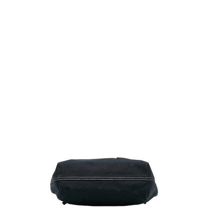Fendi Logo Hardware Canvas Leather 2Way Bag