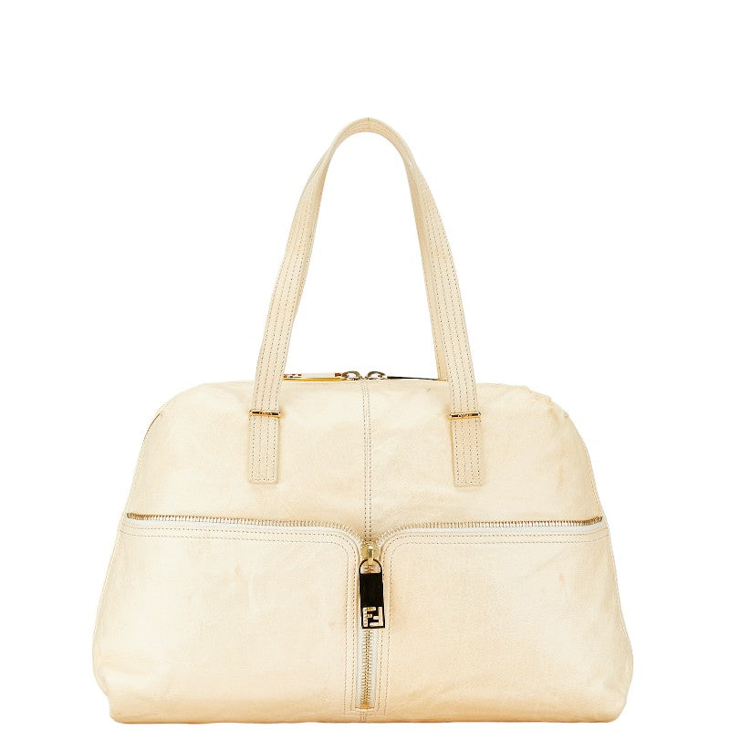 Fendi Unzipped Zucca Leather 2Way Bag