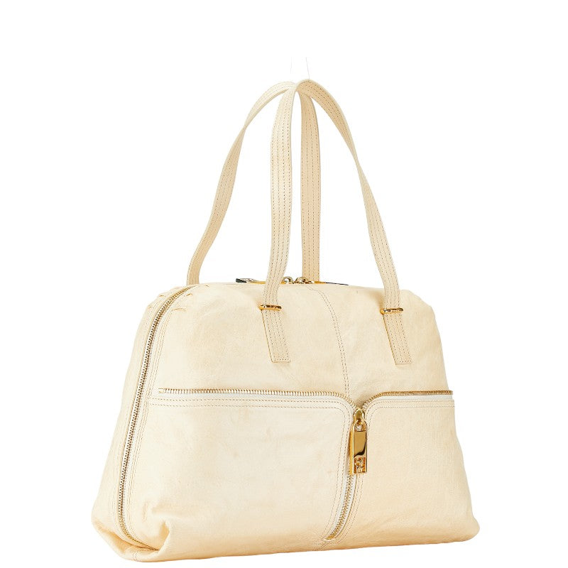 Fendi Unzipped Zucca Leather 2Way Bag