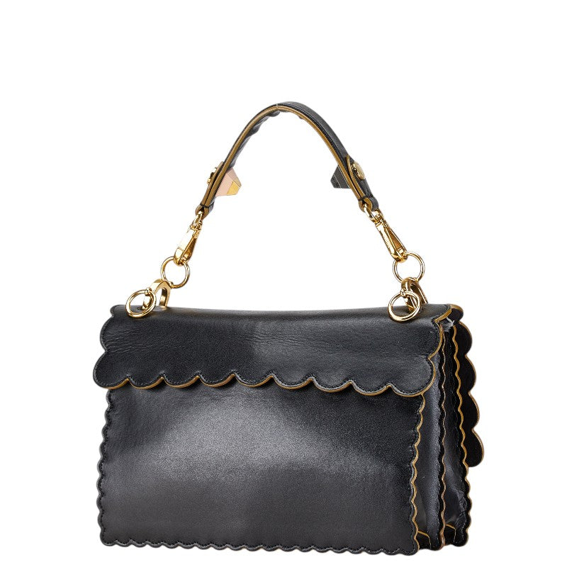 Fendi Kan I Leather Red Shoulder Bag Leather