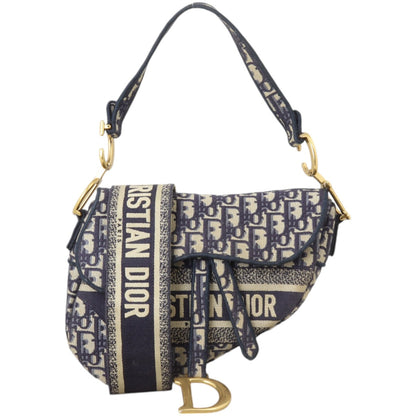 Dior Saddle Bag Oblique with Embroidered Strap