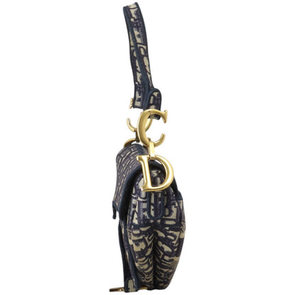Dior Saddle Bag Oblique with Embroidered Strap