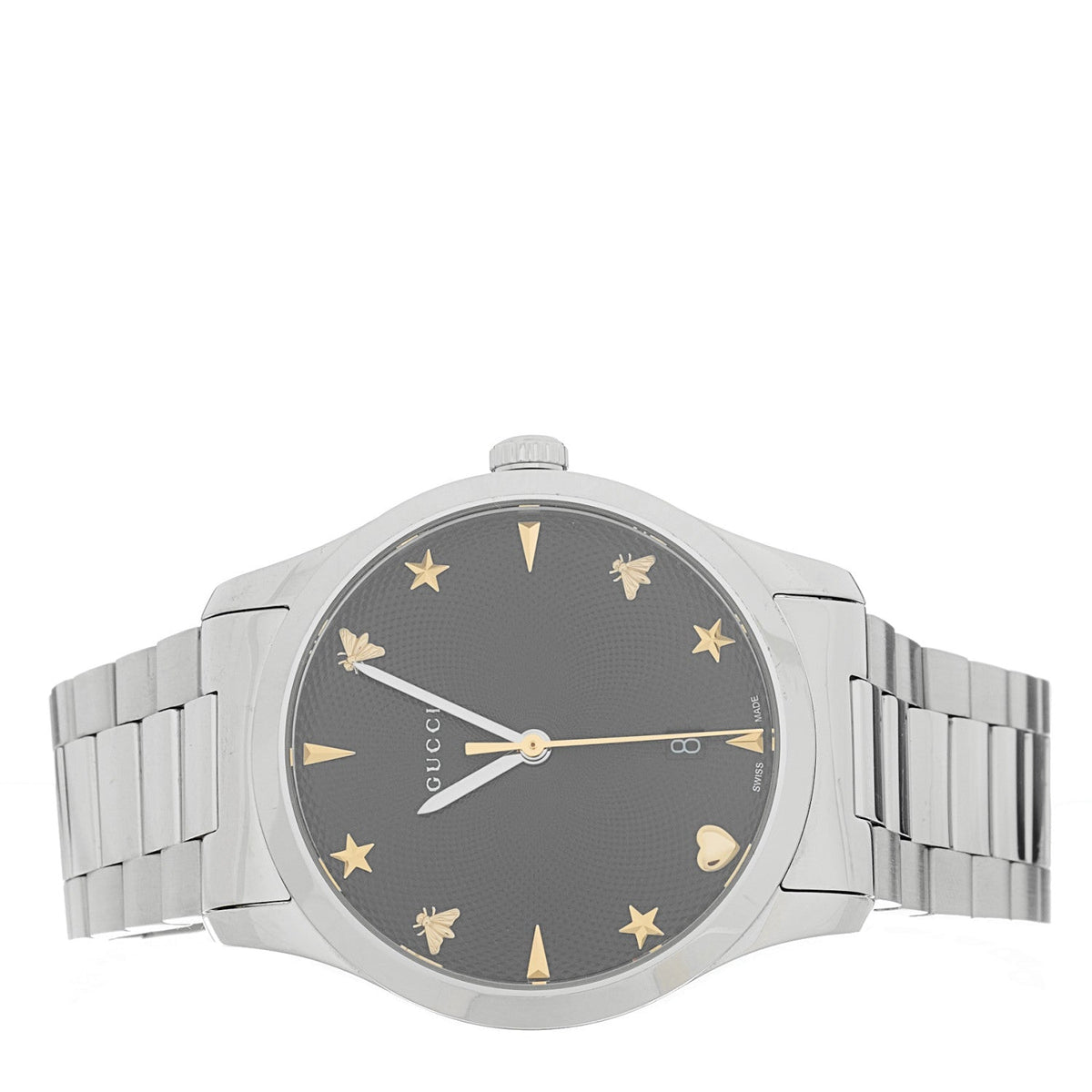 Stainless Steel 38mm G-Timeless Charm Quartz Watch Black