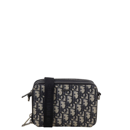 Dior Double Zip Pouch with Strap Oblique