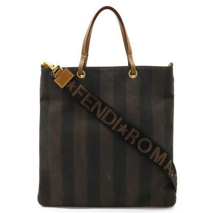 Fendi Pvc Leather Pequin 2Way Handbag