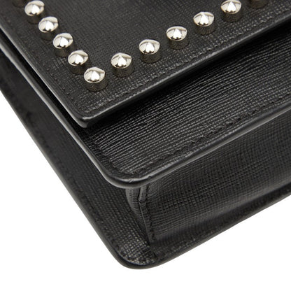 Fendi Karlito Studs Leather Shoulder Bag