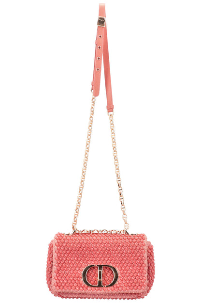 Christian Dior Beaded Caro Bag Coral