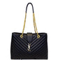 Saint Laurent Monogram Matelassé Black Tote Bag