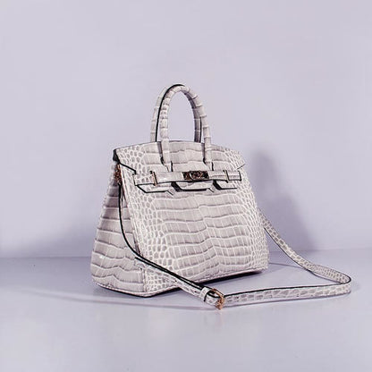Luxury Hermes Birkin 30Cm Crocodile Leather Bag With Strap Himalaya Gold