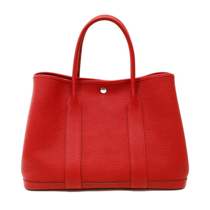 Luxury Hermes Red Garden Party Negonda Leather Bag