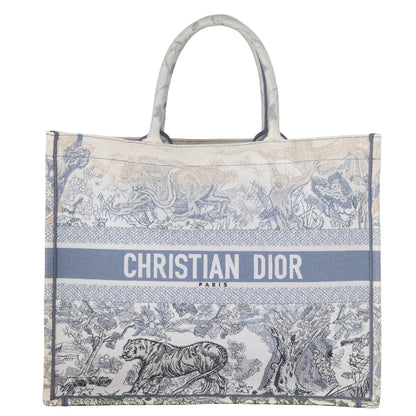 Dior Book Tote Large Toile de Jouy