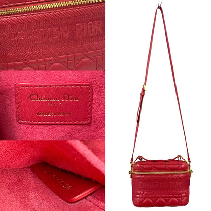 Dior Shoulder Bag leather Red Dior Travel Small