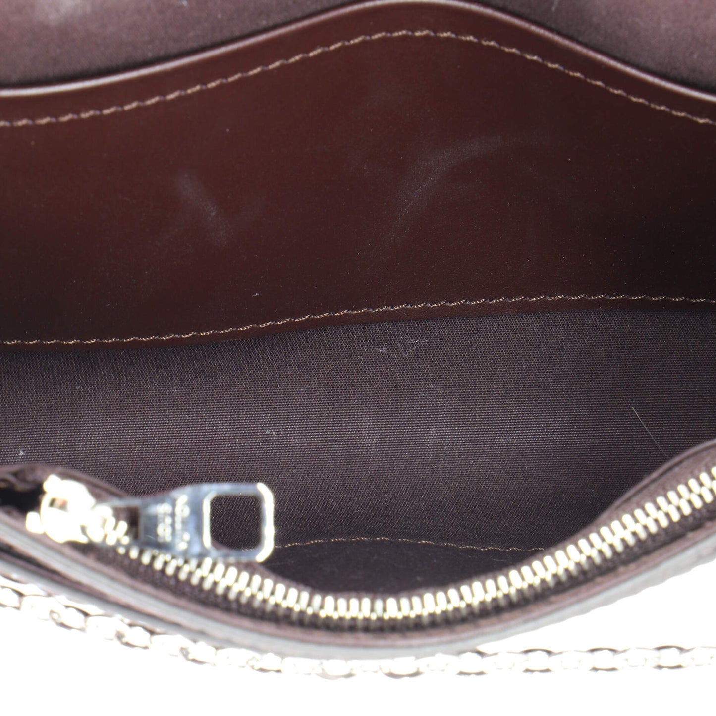 Louis Vuitton Chain Louise Clutch Patent PM