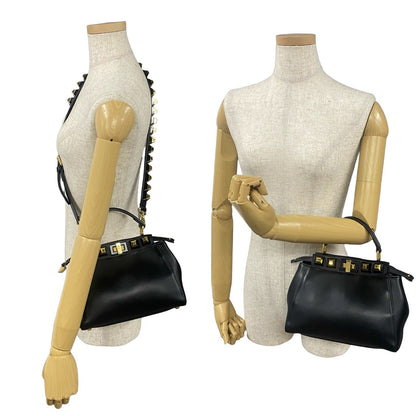 Fendi Peekaboo Leather Red Handbag Style 35