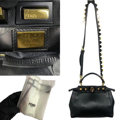 Fendi Peekaboo Leather Red Handbag Style 35