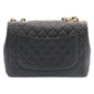 Chanel Flap Caviar Black Gold Chain Shoulder Bag