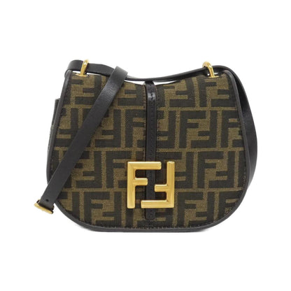 Fendi Ca Mon Small Canvas Leather Shoulder Bag