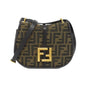 Fendi Ca Mon Small Canvas Leather Shoulder Bag