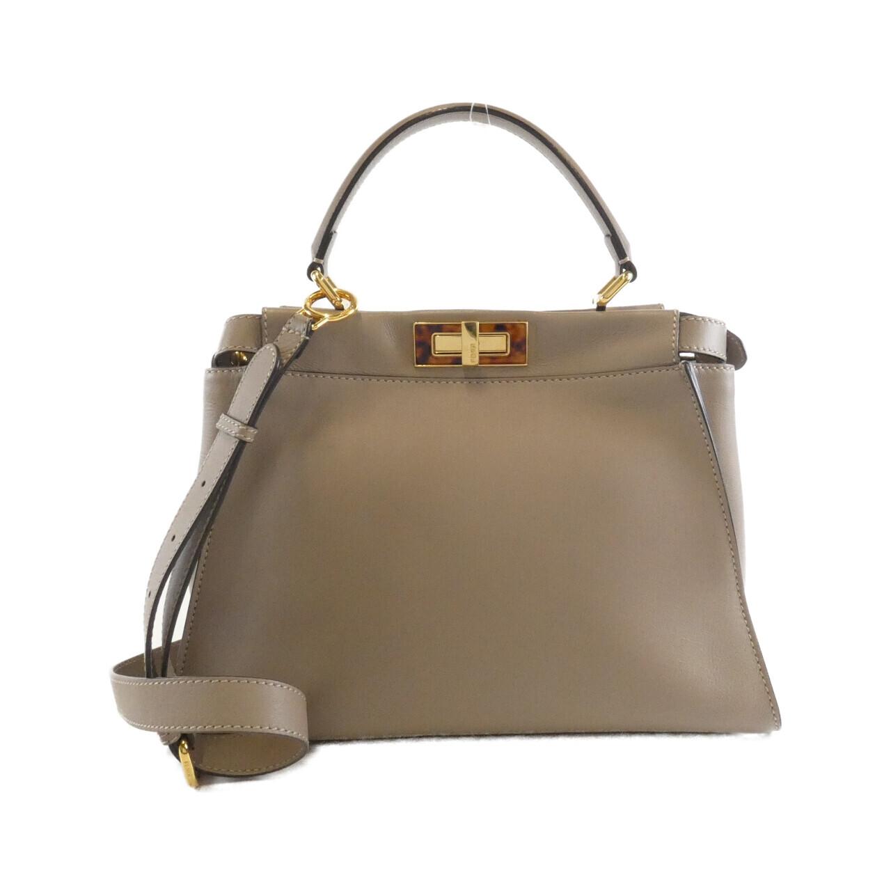 Fendi Peekaboo Leather Red Handbag Style 10
