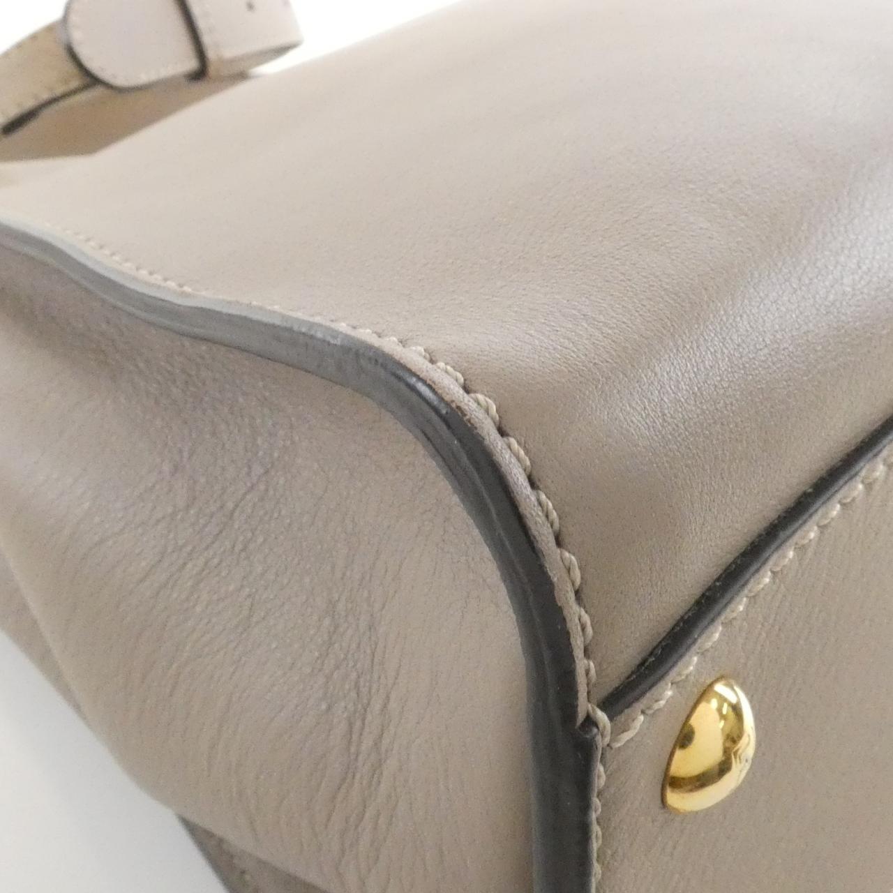 Fendi Peekaboo Leather Red Handbag Style 10