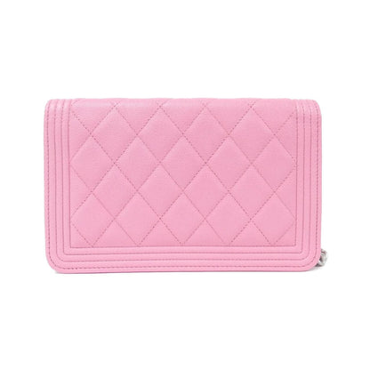 Chanel Boy Chanel Caviar Skin Wallet on Chain