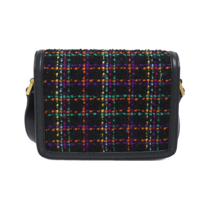 Saint Laurent Solferino Tweed Leather Shoulder Bag