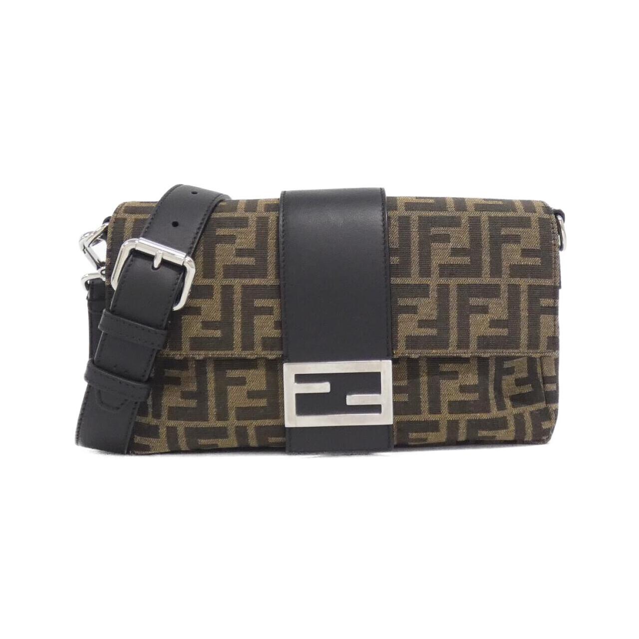 Fendi Baguette Canvas Red Shoulder Bag Style 55
