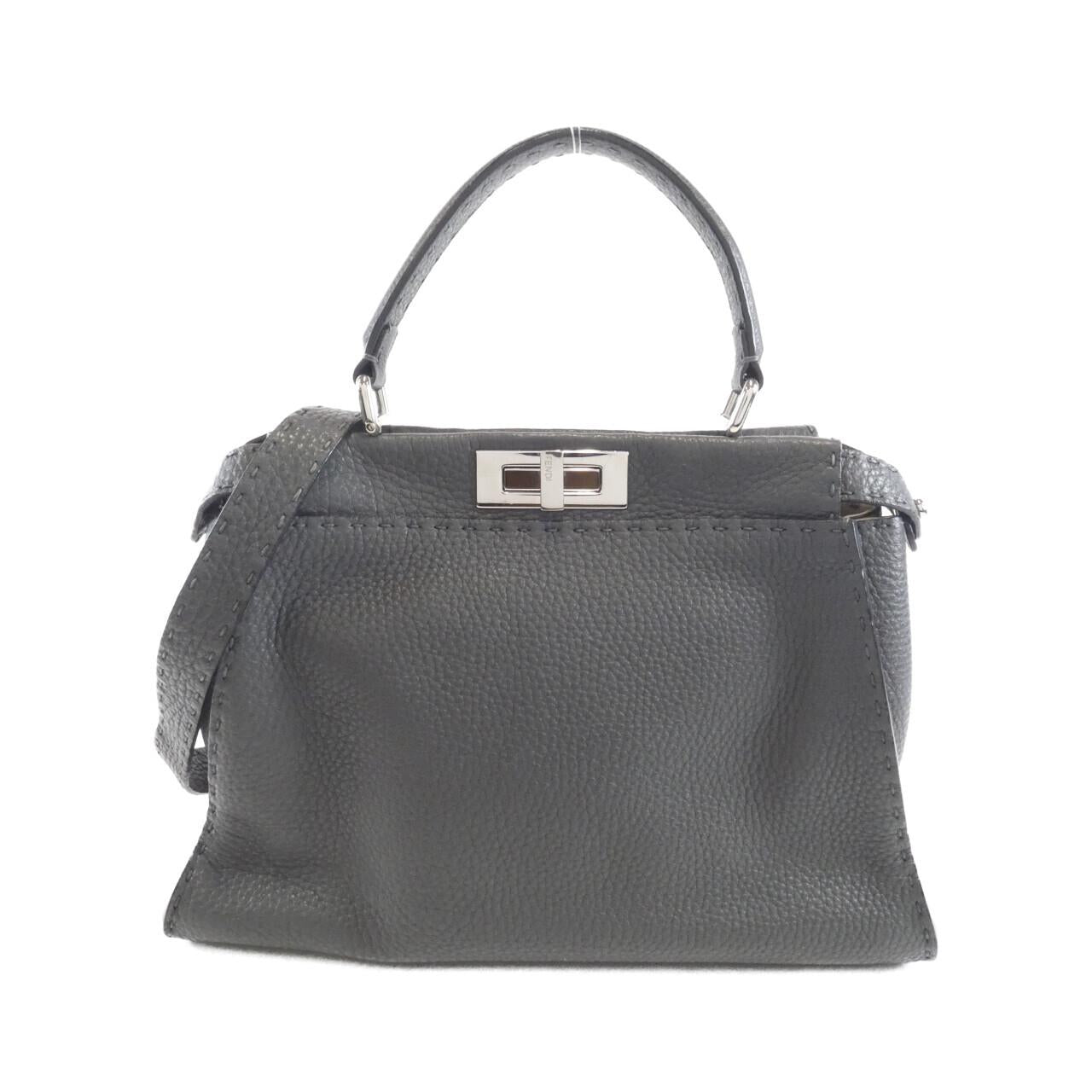 Fendi Peekaboo Leather Red Handbag Style 23