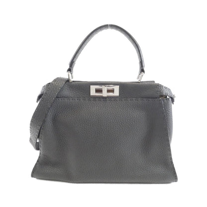 Fendi Peekaboo Leather Red Handbag Style 23