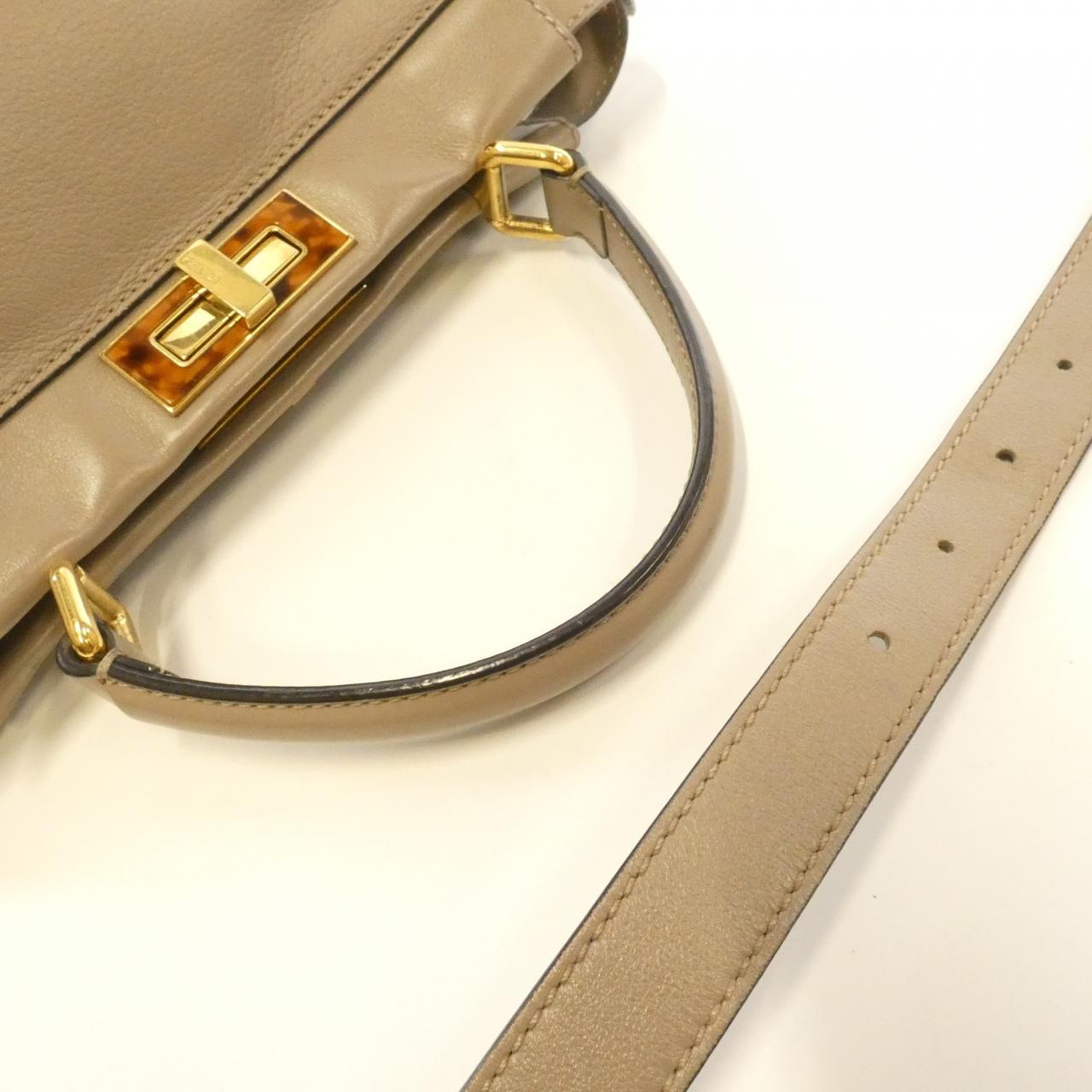 Fendi Peekaboo Leather Red Handbag Style 11