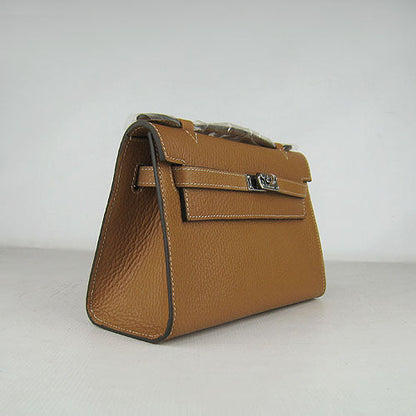 Luxury Hermes Kelly 22Cm Handbag Light Coffee