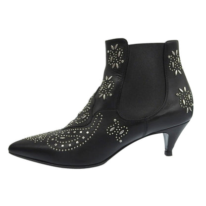 Saint Laurent Paris Studs Leather Short Boots