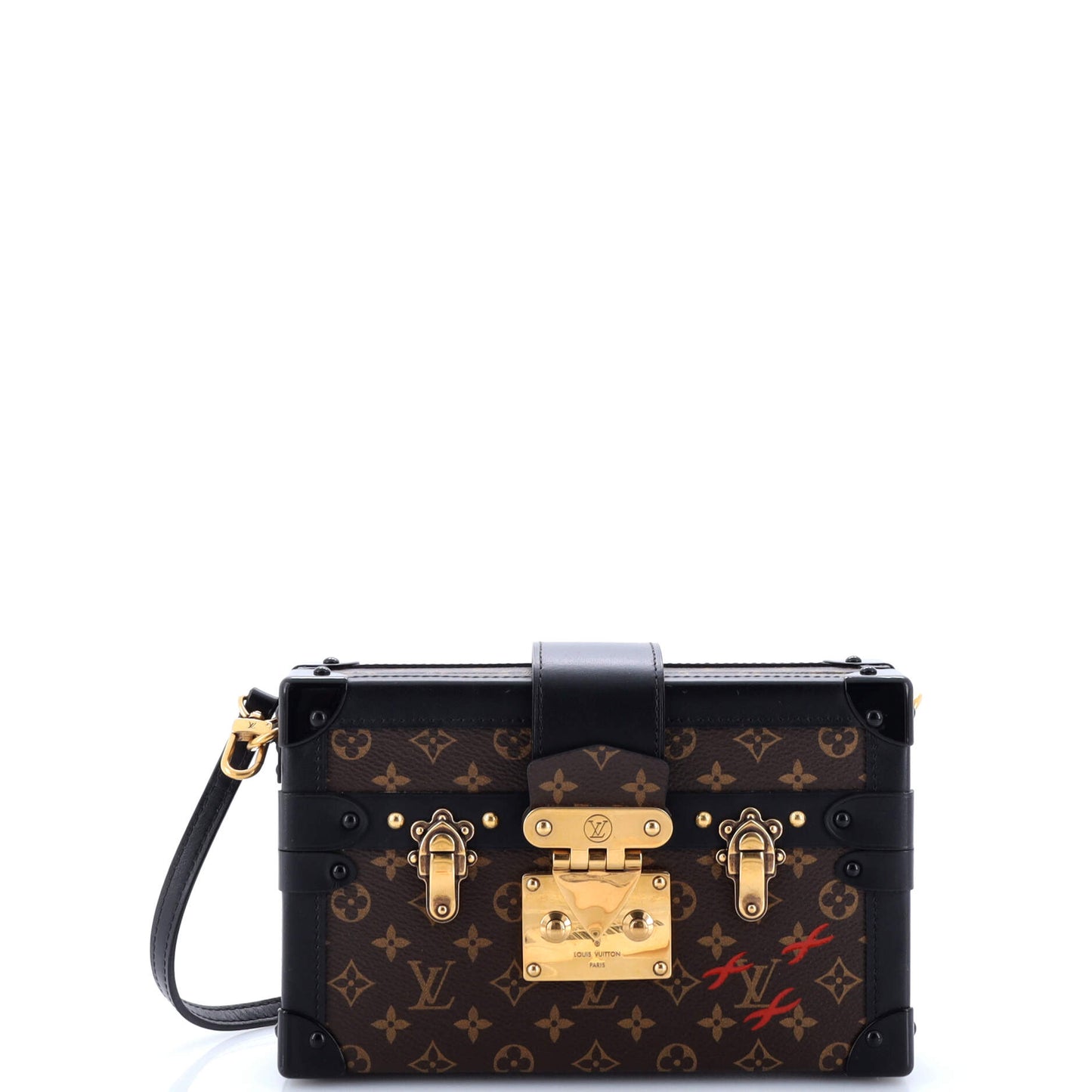 Louis Vuitton Petite Malle Handbag Monogram Canvas