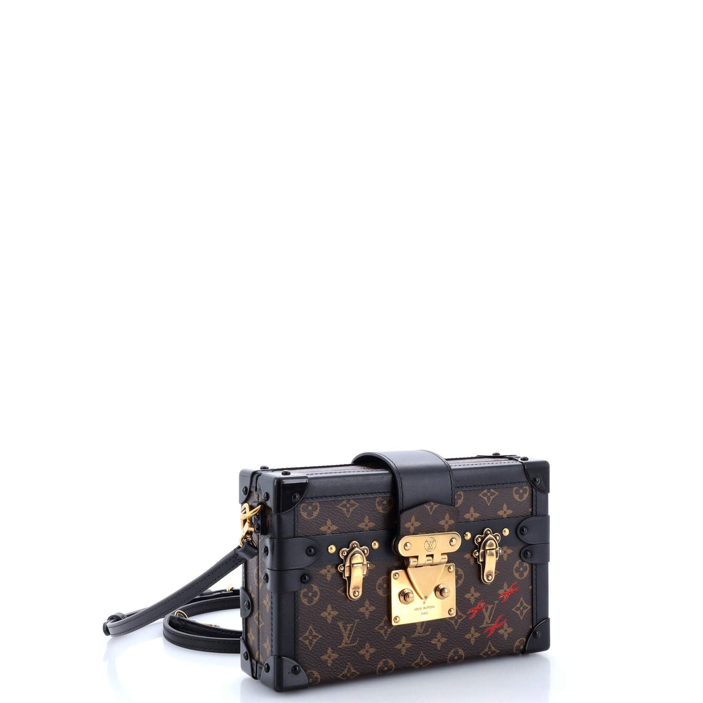 Louis Vuitton Petite Malle Handbag Monogram Canvas