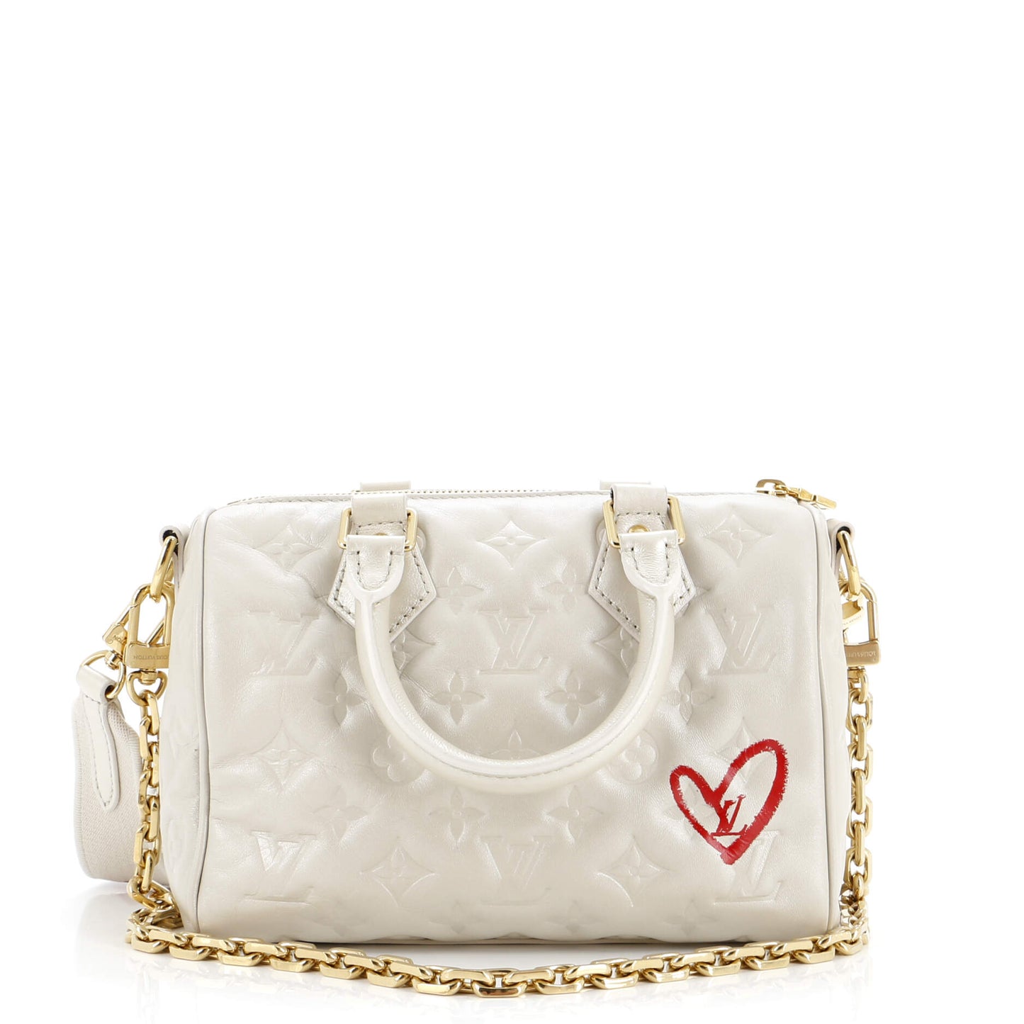 Louis Vuitton Bandouliere Bag Limited Edition Fall in Love Monogram Embossed Lambskin 22