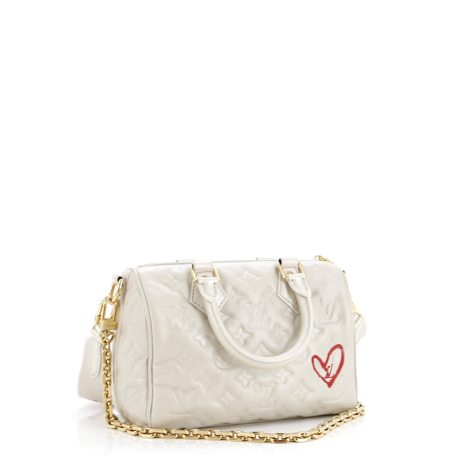 Louis Vuitton Bandouliere Bag Limited Edition Fall in Love Monogram Embossed Lambskin 22