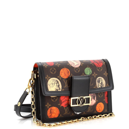Louis Vuitton Dauphine Shoulder Bag Limited Edition Fornasetti Cameo Monogram Canvas MM