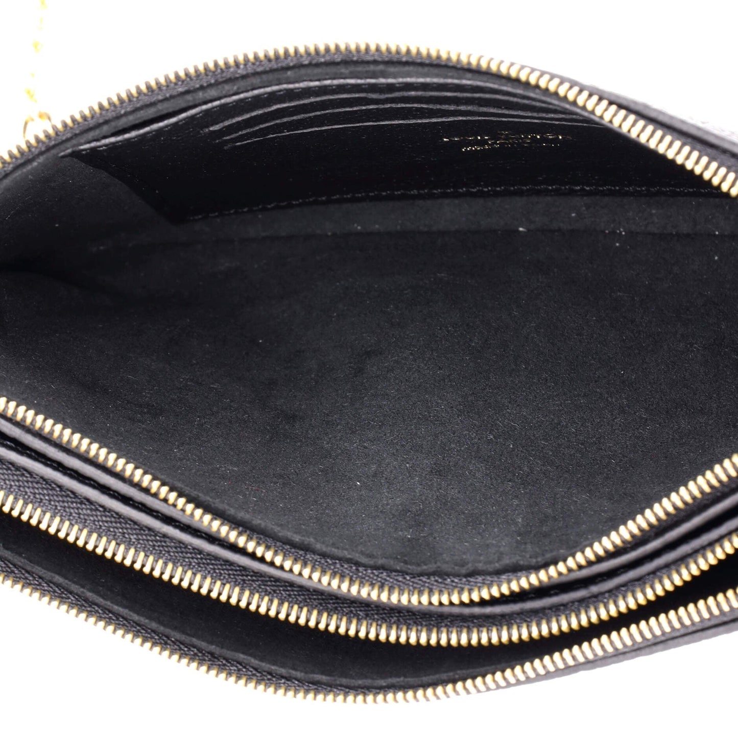 Louis Vuitton Double Zip Pochette Monogram Empreinte Leather
