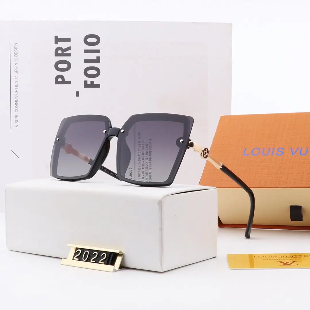 5 COLORS LETTER DECORATION SQUARE POLARIZED SUNGLASSES