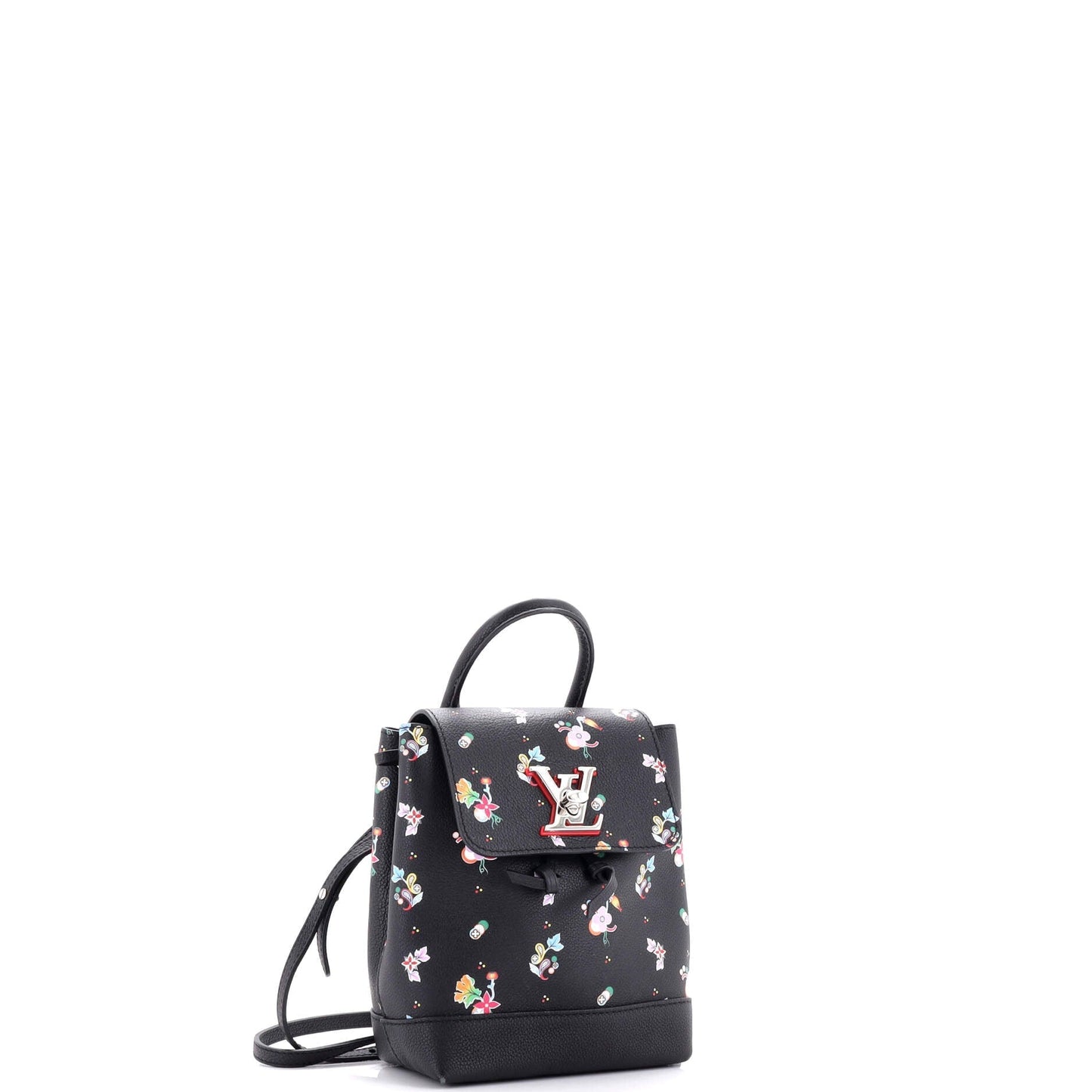 Louis Vuitton Lockme Backpack Floral Printed Leather Mini