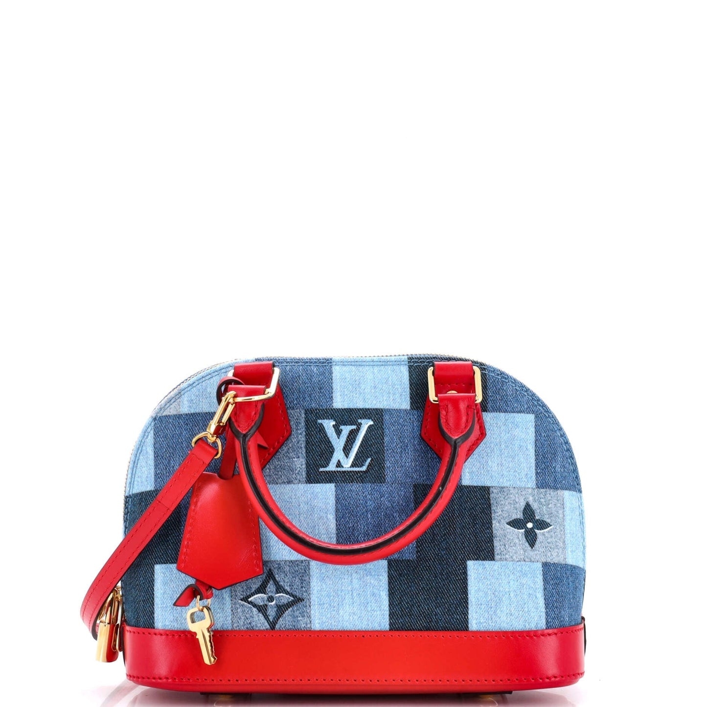 Louis Vuitton Alma Handbag Damier and Monogram Patchwork Denim BB